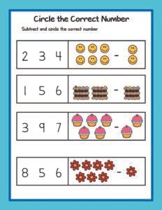 Subtraction 21 - Free Printable worksheets