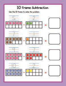 Subtraction 26 - Free Printable worksheets