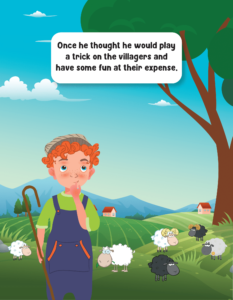 The Boy Who Cried Wolf-03- Free Printable story book for kids