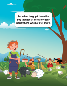 The Boy Who Cried Wolf-06- Free Printable story book for kids