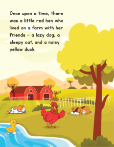 The Little Red Hen-02- Free Printable story book for kids