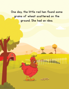 The Little Red Hen-03- Free Printable story book for kids