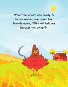 The Little Red Hen-10- Free Printable story book for kids