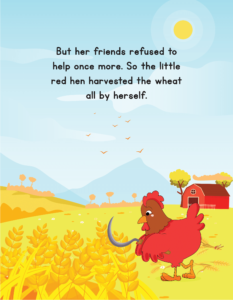 The Little Red Hen-12- Free Printable story book for kids