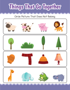 Things That Go Together-16 - free printable worksheets