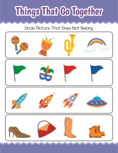 Things That Go Together-23 - free printable worksheets