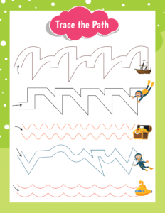 Trace the Path-07 - free printable worksheets