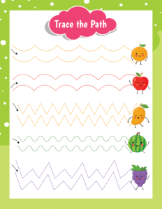 Trace the Path-08 - free printable worksheets