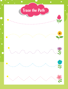 Trace the Path-12 - free printable worksheets