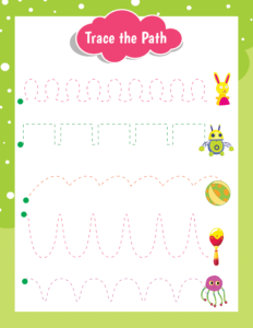 Trace the Path-13 - free printable worksheets