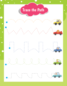 Trace the Path-14 - free printable worksheets