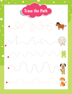 Trace the Path-17 - free printable worksheets