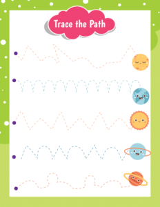 Trace the Path-19 - free printable worksheets