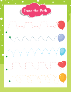 Trace the Path-20 - free printable worksheets