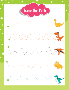 Trace the Path-21 - free printable worksheets