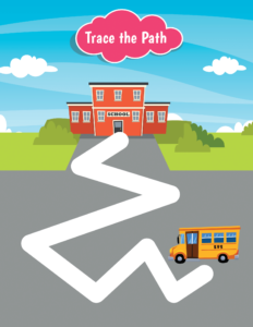 Trace the Path-34 - free printable worksheets