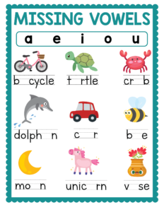 free VOWELS Worksheet