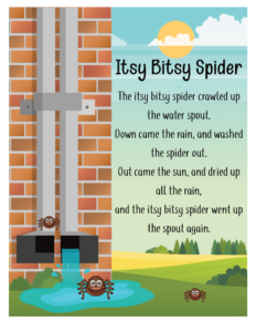 free nursery rhymes- Itsy Bitsy Spider