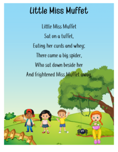 free nursery rhymes-Little Miss Muffet