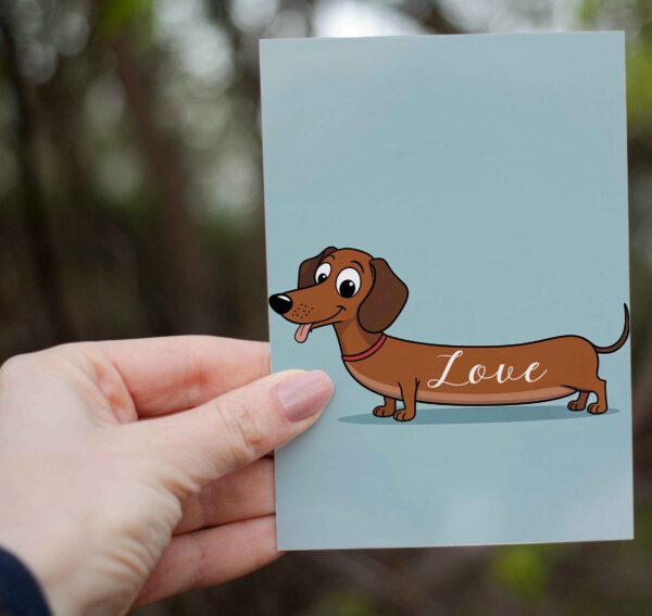 love greeting card - for cute couples and dog lovers